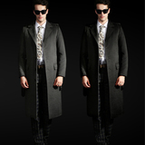 男士风衣春季英伦中长款韩版 超长风衣青年男风衣外套修身型加厚