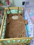 出口日本的熊宝宝婴儿幼童床垫  全珊瑚绒日本进口 原单