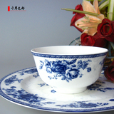 景德镇青花瓷餐具套装碗盘骨瓷碗碟套装家用陶瓷釉中彩结婚送礼品