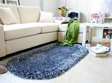 3D韩国丝加密椭圆形 卧室床头榻榻米床边地垫 客厅飘窗弹力丝地毯