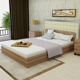 板式床现代简约实木床1.2/1.5/1.8米双人床榻榻米高箱储物床