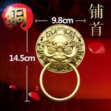 9.8cm纯铜狮子头拉手兽头门环把手中式仿古典大门辟邪门神特价