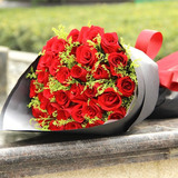 鲜花速递33枝红玫瑰花束创意生日礼物同城送花杭州宁波温州嘉兴