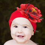 婴幼儿3-6-12个月秋冬纯棉帽 0-1-3岁女宝宝可爱公主帽子韩国欧美