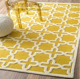 时尚欧式现代宜家格子地毯客厅茶几地毯卧室床边手工腈纶地毯定制