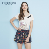 Teenie Weenie小熊专柜正品夏季女装维尼印花休闲T恤TTRW52313A