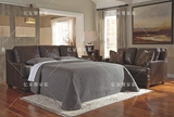 美式皮艺沙发床简约现代小户型客厅单双三沙发客厅书房折叠沙发床