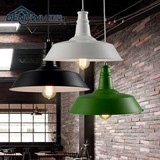 loft北欧复古工业吊灯走廊餐厅创意个性吧台过道锅盖铁艺单头吊灯