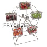 特色西餐厅自助餐食物展示架 创意摩天轮旋转水果架 糕点架小吃架