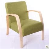 休闲懒人沙发椅小户型现代客厅布艺咖啡椅酒店椅单人双人实木沙发