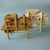 竹制品风车 农用工具模型/低碳环保风鼓机/风谷机工艺品 仿真摆件
