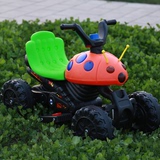儿童电动车四轮摩托车男女宝宝三轮车幼儿车充电遥控玩具车甲壳虫