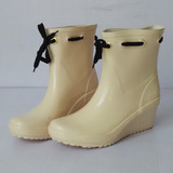 特价热卖新款品牌原单多色内增高时尚环保橡胶短筒女式雨鞋雨靴