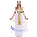 万圣节服装 女童演出服饰 摄影服装角色扮演 古埃及公主雪纺裙