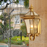 迷你汇 欧式全铜壁灯 别墅庭院防水防锈壁灯走廊过道门厅全铜灯具