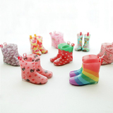 日系儿童水晶果冻卡通造型印花 雨鞋 女童雨靴 时尚水鞋 儿童雨鞋