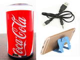 罐可乐便携式音箱桌面迷你插卡音响数据线充电线创意个性礼品易拉