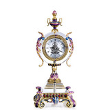 罗比罗丹王者风范欧式钟表水晶玻璃电子钟表客厅创意座钟摆件时钟