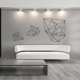 创意简约几何图形自粘墙贴纸贴画可定制时尚餐厅卧室客厅背景装饰