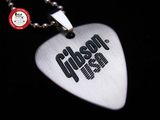 包邮 PICKLACE 钛钢金属音乐吉他拨片项链 GIBSON USA 美国 银色
