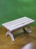 1:6 DIY拼装实木松木原木公园椅长凳模型芭比娃娃家具
