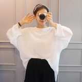 现货style韩国代购女装2016夏装极致随性宽松蝙蝠袖薄款长袖T恤潮