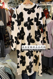 韩国东大门代购16孕妇冬装加绒加厚花朵中长款哺乳衣T恤套头衫
