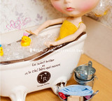 【2款入原单浴缸】-娃用陶瓷制高档做旧 WC场景摆件 6分小布 适用
