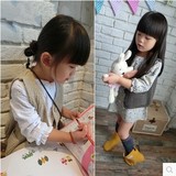厂家直销韩国儿童装2016春季新品男女童针织马甲背心坎肩特价
