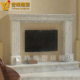 大理石爵士白石材壁炉架 欧式简约电视壁炉柜 石材柜装饰 石头778