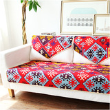 高档北欧式沙发垫坐垫布艺防滑夏季组合沙发巾 盖布红色蓝色定制