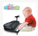 欧锐儿童欢乐电子琴 多功能界面带话筒音乐旋转 教学型小钢琴玩具