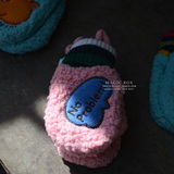 外贸原单 韩国秋冬 儿童保暖手套 羊羔绒 男女童冬季口卡通手套