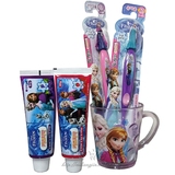 韩国进口正品 冰雪奇缘 儿童立体卡通牙刷 牙膏 漱口杯 刷牙杯
