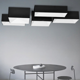 现代简约创意LED吸顶灯个性客厅餐厅房间盒子长方形黑白吸顶灯具