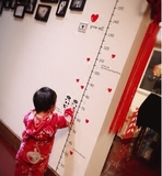 韩式风格身高贴包邮 幼儿园儿童房教室布置 快乐成长量身高墙贴纸