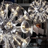 地中海外贸出口品质圆形玻璃吊灯时尚创意个性复古别墅餐厅酒店灯