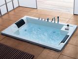 拿波里1.85米嵌入式浴缸亚克力双人龙头缸长方形冲浪按摩浴缸5310