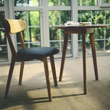 实木咖啡桌日式简约圆形餐桌椅组合北欧现代白橡木休闲小圆桌