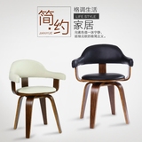 家用曲木椅弯曲木餐椅实木椅子咖啡厅椅现代简约北欧宜家布艺餐椅