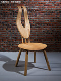 原生态家具 原木实木餐椅简约现代北欧风格创意个性艺术餐厅椅子