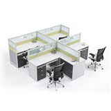 杭州办公家具屏风4人位办公桌隔断卡座转角电脑桌职员办工桌子