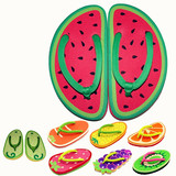 包邮夏季创意个性卡通水果菠萝草莓胡萝卜西瓜休闲人字拖凉拖鞋女