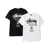 现货 Stussy World Tour Tee 世界巡游 短袖T恤 经典 黑白