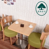 实木主题咖啡厅奶茶店餐桌椅蛋糕店甜品店西餐厅桌椅组合卡坐沙发