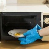 加厚铂金硅胶手套五指防烫手套面包机隔热手套烘培手套烤炉手套