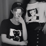 春季女装韩版新款学院风百搭简约日系超级元气少女情侣款短袖T恤