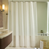 白色球浴室浴帘防水加厚防霉含60%EVA淋浴帘卫生间窗帘门帘子送环