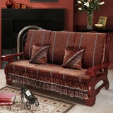 加厚海绵实木沙发垫红木质沙发坐垫带靠背连体春秋椅垫子冬特价