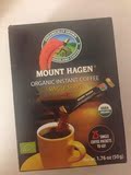 美国代购纯咖啡Mount Hagen哈根山有机咖啡粉 速溶咖啡 无咖啡因